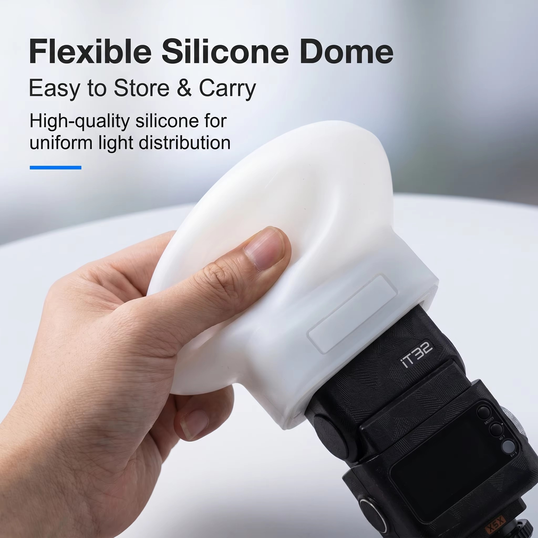 Photography Lighting With Flash - Silicone Flash Diffuser Cover Compatible For