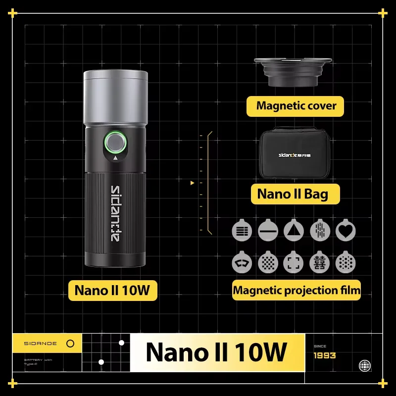 Photography And Videography Lighting - SIDANDE NANOII 10W Videography Flashlight Zoomable