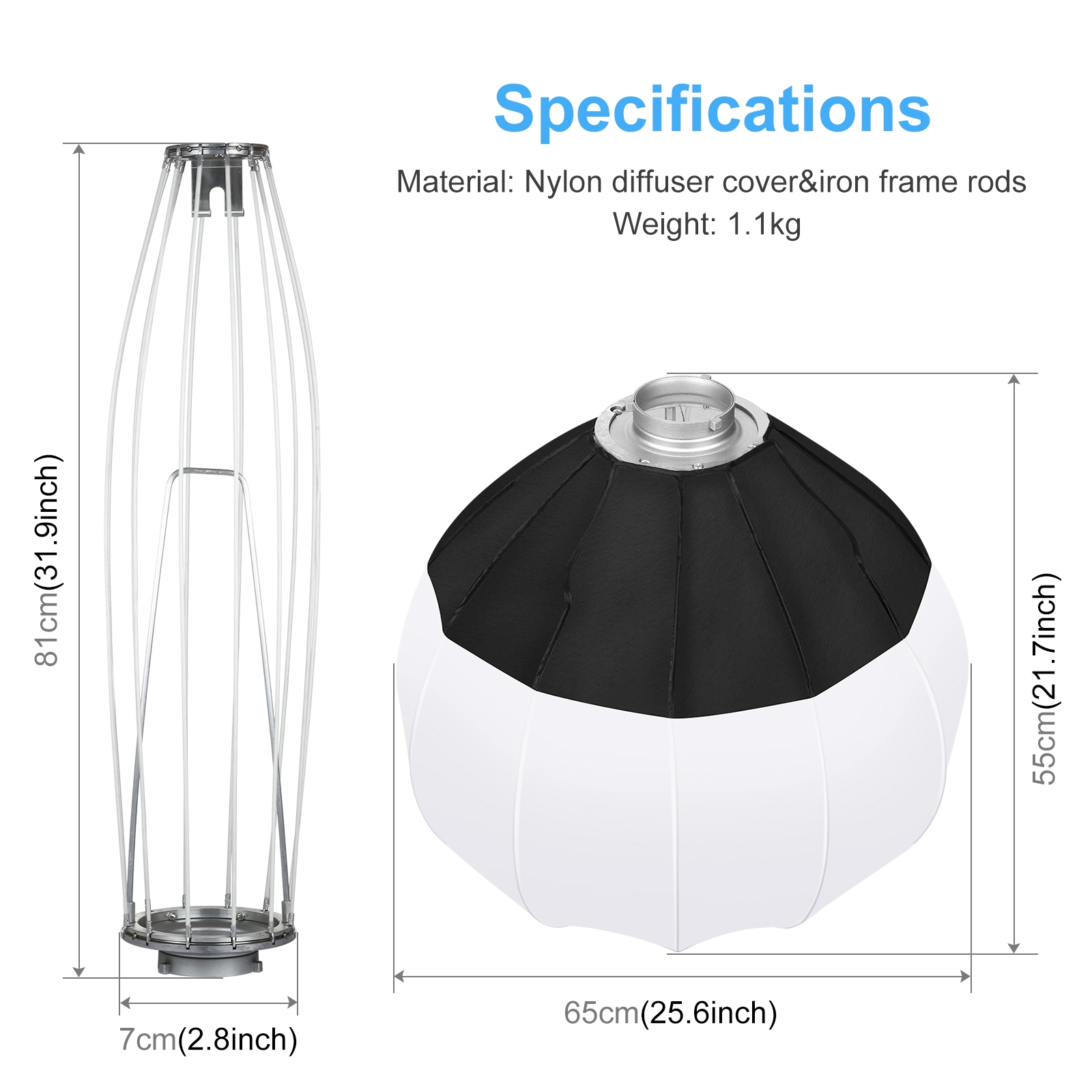 PULUZ 65cm Foldable Lantern So - Photography Lighting With Flash recension och pris