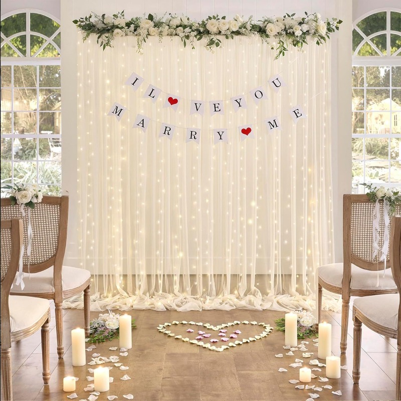 LED Tulle Backdrop Curtains, O - Photography Lighting Options recension och pris
