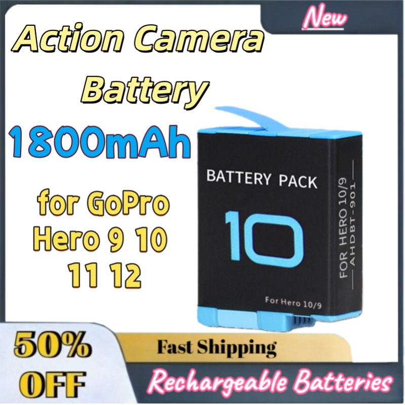 1800mAh Replacement Battery Ch - Gopro Action Camera Hero 12 Black recension och pris